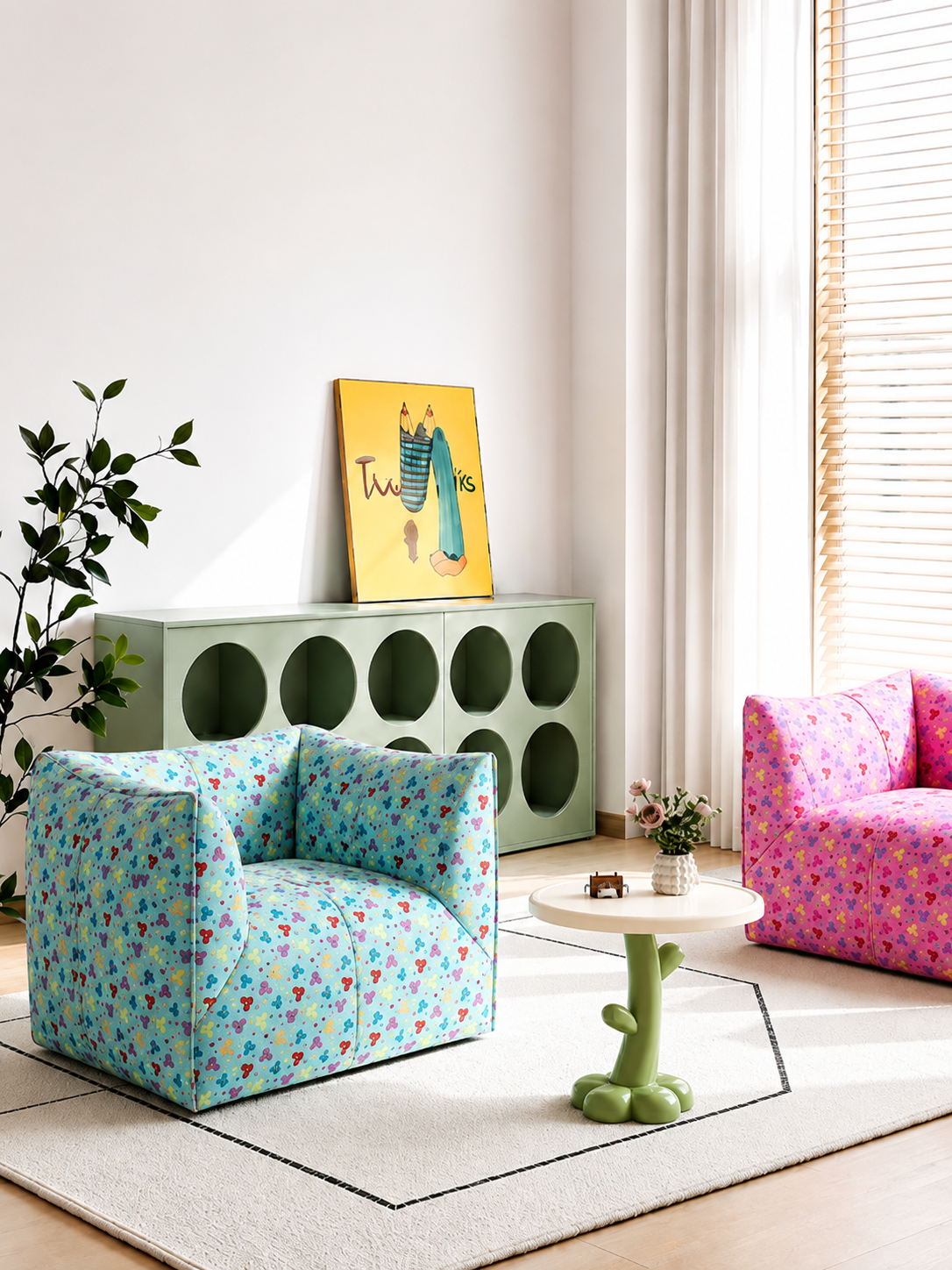 Color Bloom Statement Armchair