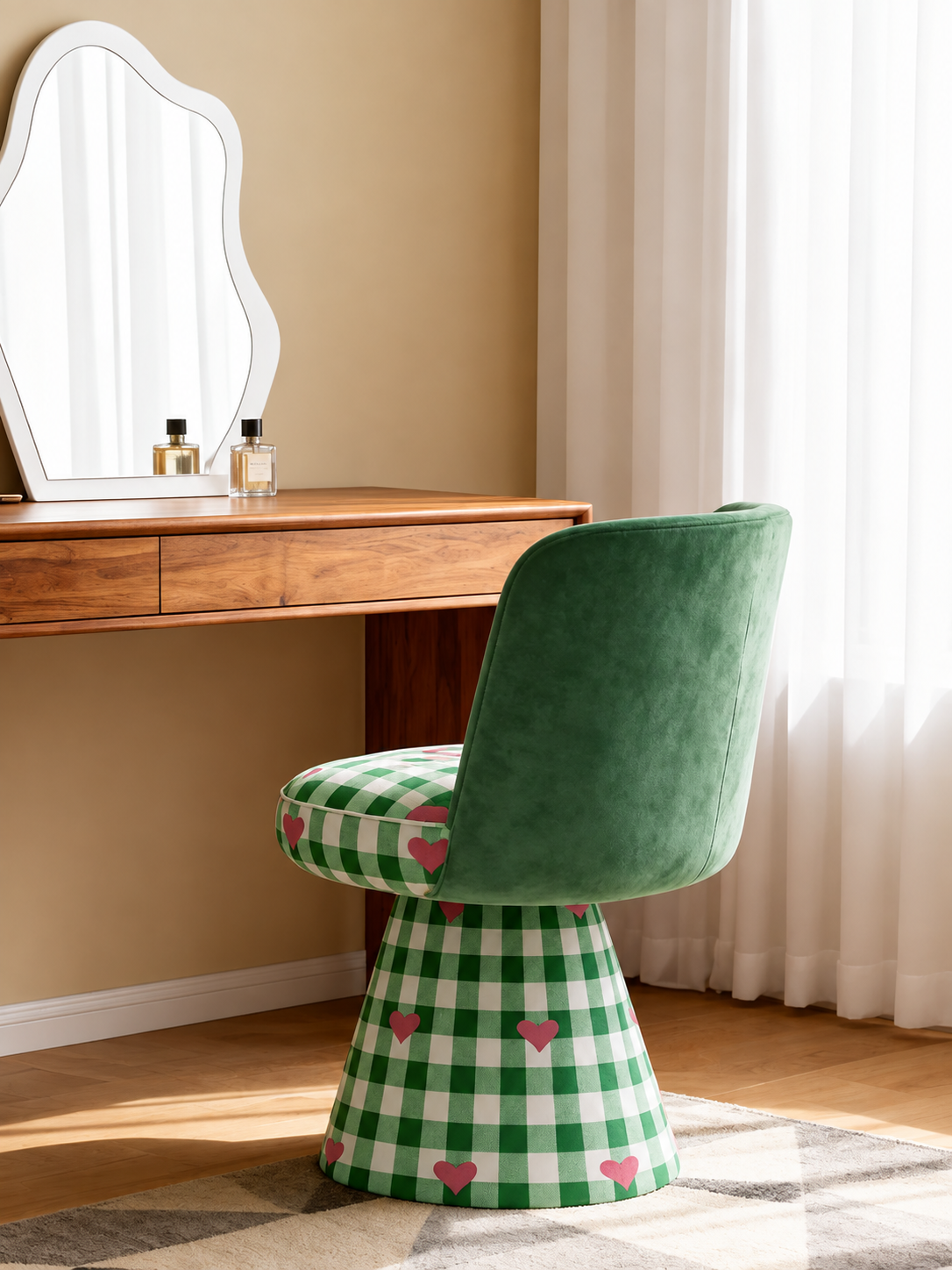 Vintage Glam Swivel Vanity Chair