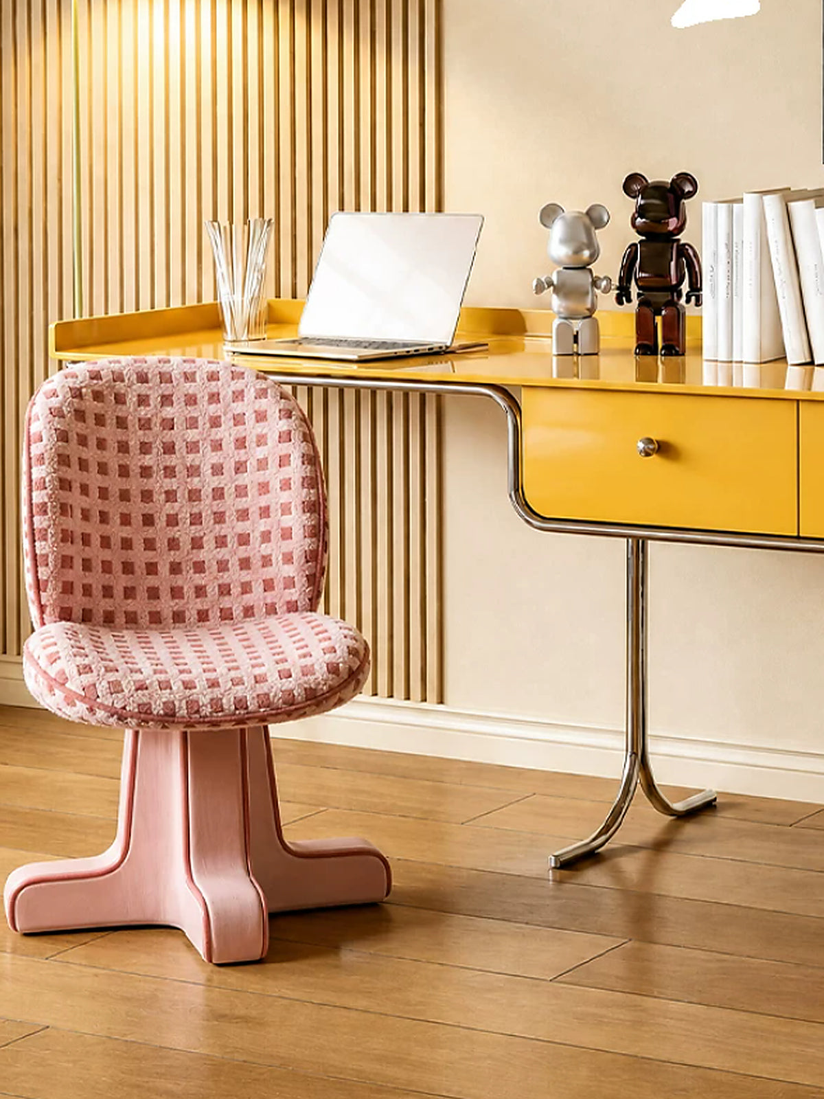 Dopamine Checkered Vanity Chair