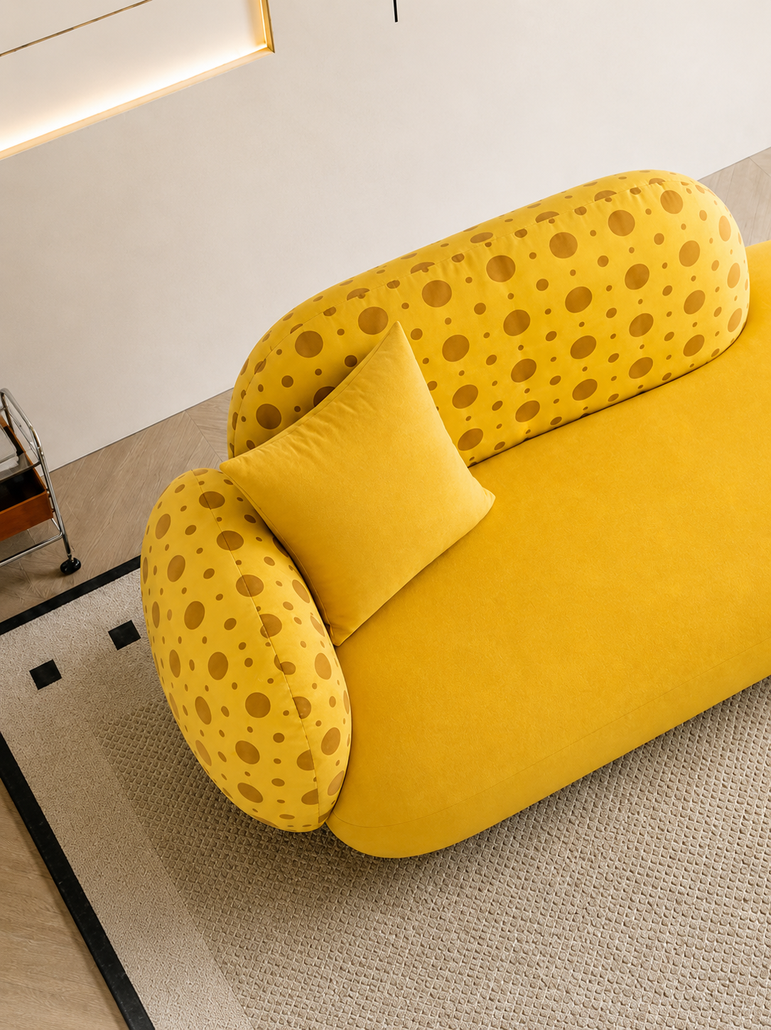 Italian Cream Cloud Chaise Lounge Chair